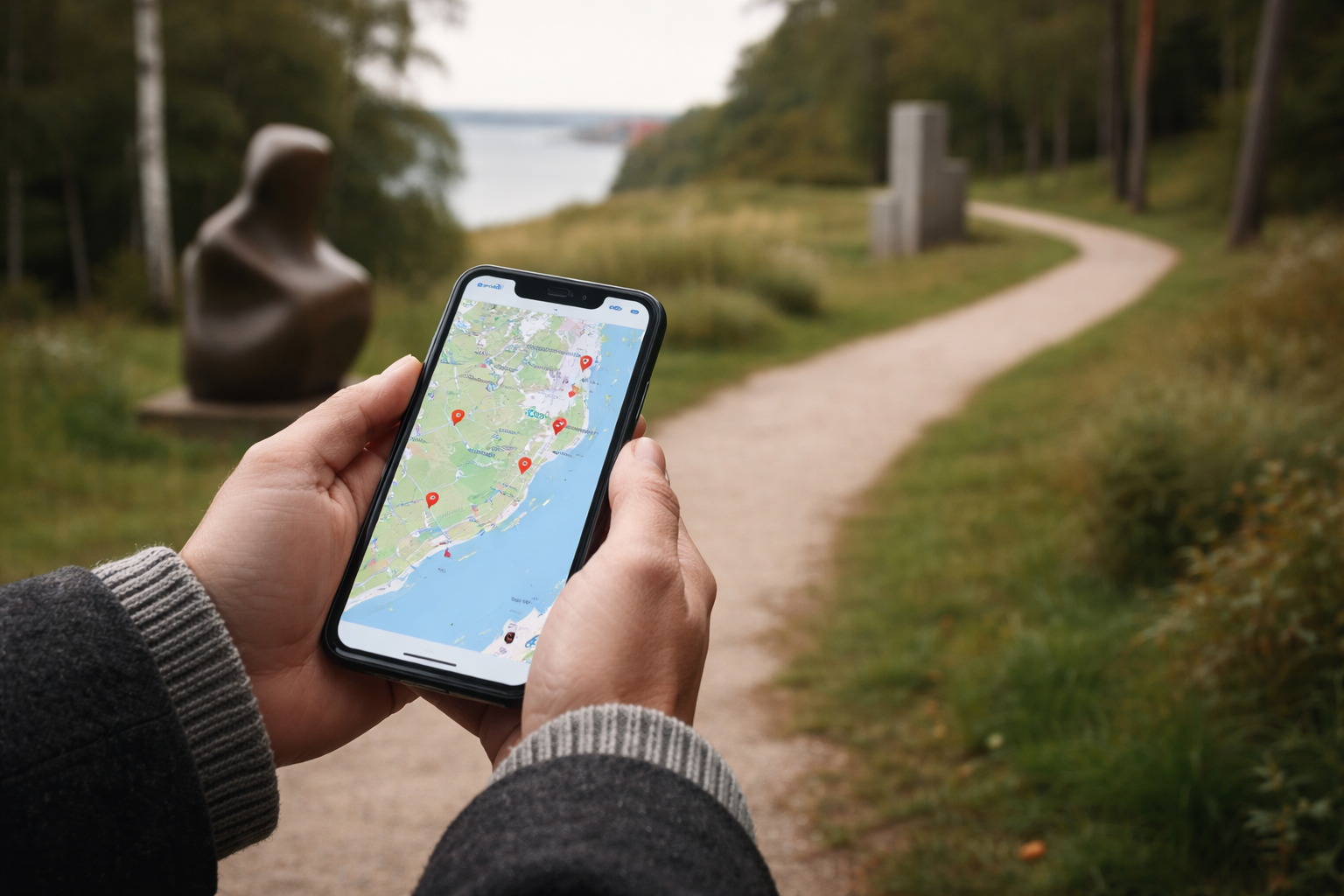 Sådan jager du skulpturer på Google Maps (og finder din egen kunststi)