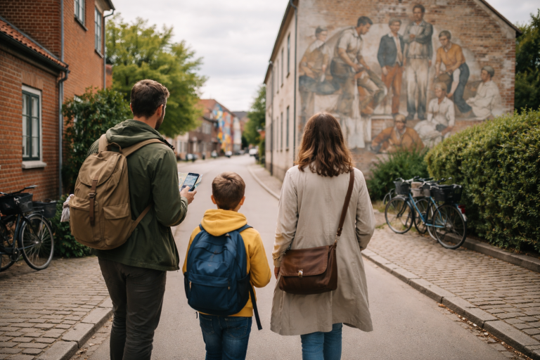 Gavlmalerier i Herning: sådan finder du dem (rute, kort og highlights)