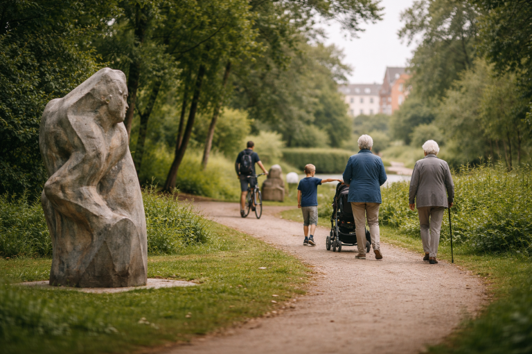 Kunst i det fri i Odense: de bedste steder, ruter og kort til en kunstvandring